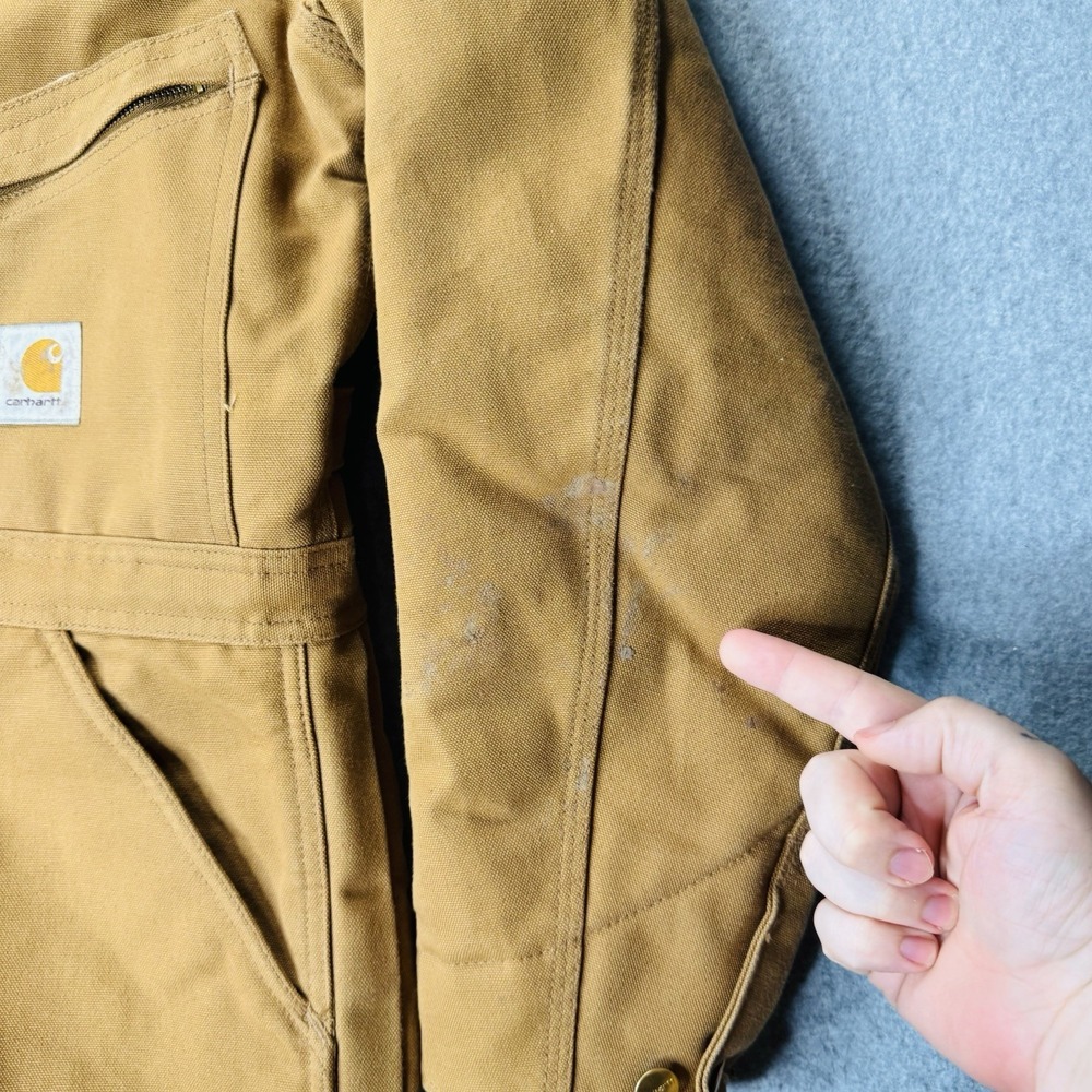 Vintage Carhartt X01 BRN Quilt Insulated Duck Coveralls Mens 42 Regular USA READ - Picture 6 of 16